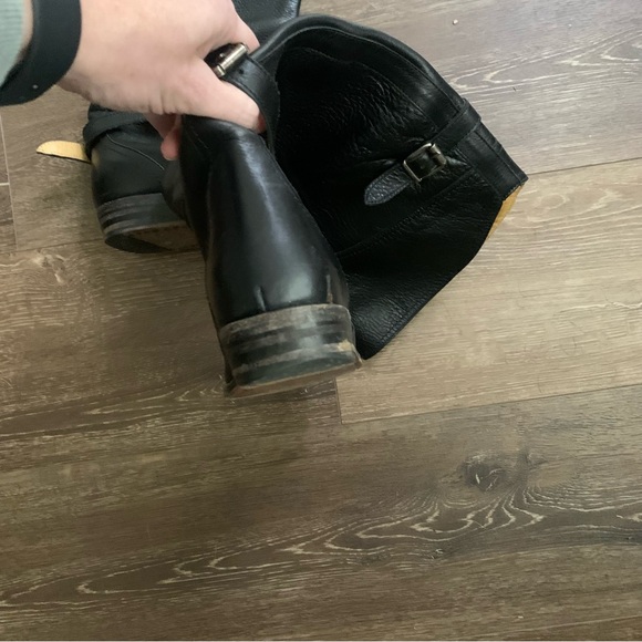 Black Leather Knee-High Boots - Picture 5 of 11